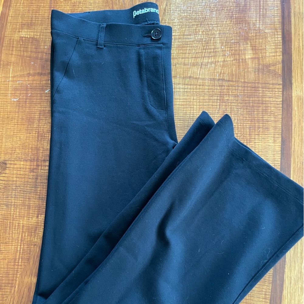 Betabrand, Yoga Dress Pants, Flare, Size Large, Black